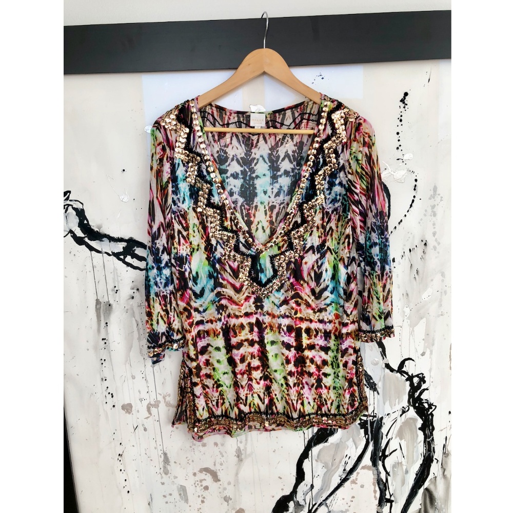 Milly Sequin Swimwear Cover Up Size M